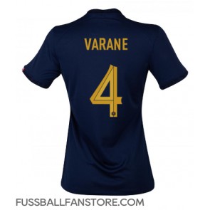 Frankreich Raphael Varane #4 Replik Heimtrikot Damen WM 2022 Kurzarm
